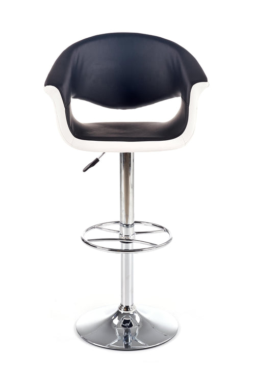 Halmar Sgabello da bar in Ecopelle Hoku-46 Bianco e Nero