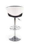 Halmar Sgabello da bar in Ecopelle Hoku-46 Bianco e Nero