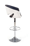 Halmar Sgabello da bar in Ecopelle Hoku-46 Bianco e Nero