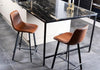 Actona Sgabello da bar in ecopelle I_Oregon Marrone
