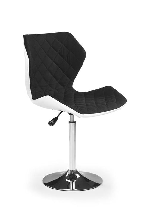 Halmar Sgabello da bar in Ecopelle Maxie II Bianco e Nero