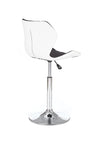 Halmar Sgabello da bar in Ecopelle Maxie II Bianco e Nero