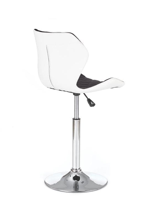 Halmar Sgabello da bar in Ecopelle Maxie II Bianco e Nero