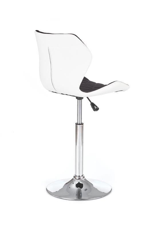 Halmar Sgabello da bar in Ecopelle Maxie II Bianco e Nero