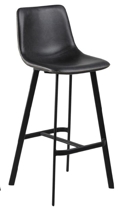 Actona Sgabello da bar in ecopelle Oregon Nero