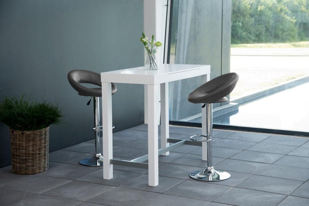 Actona Sgabello da bar in ecopelle Plump Grigio