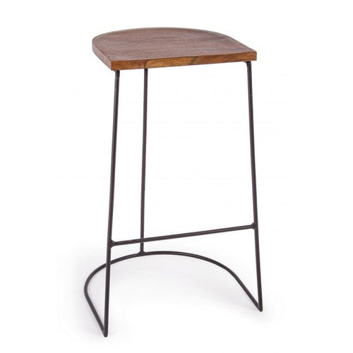 Bizzotto Sgabello da bar in legno Edgard Naturale