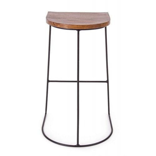 Bizzotto Sgabello da bar in legno Edgard Naturale