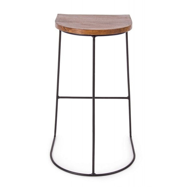 Bizzotto Sgabello da bar in legno Edgard Naturale