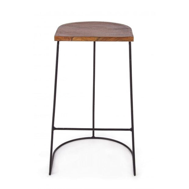 Bizzotto Sgabello da bar in legno Edgard Naturale