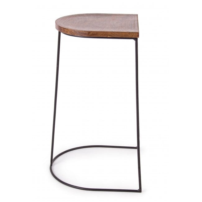 Bizzotto Sgabello da bar in legno Edgard Naturale