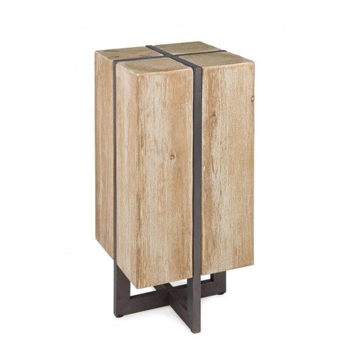 Bizzotto Sgabello da bar in legno Garrett Naturale