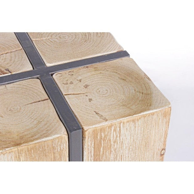 Bizzotto Sgabello da bar in legno Garrett Naturale