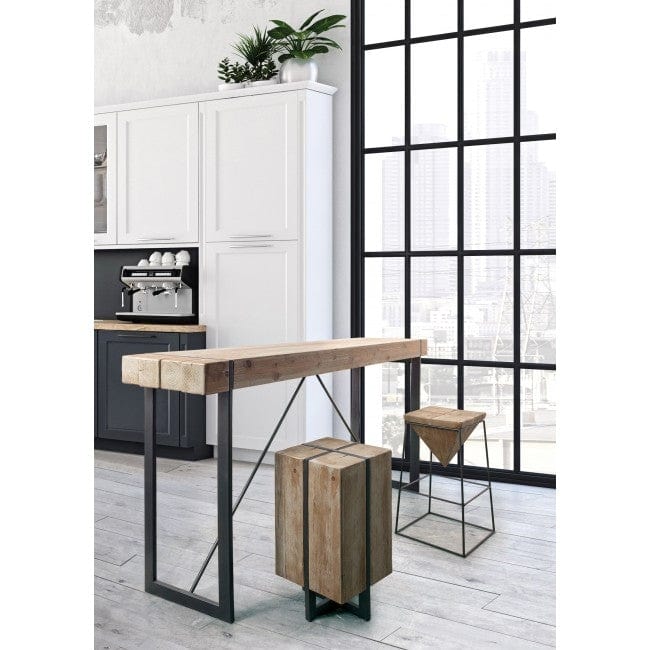 Bizzotto Sgabello da bar in legno Garrett Naturale