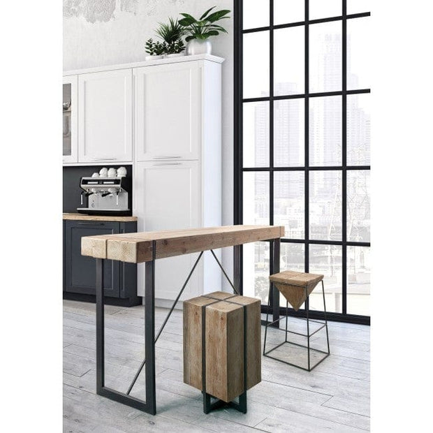 Bizzotto Sgabello da bar in legno Garrett Naturale