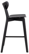 Actona Sgabello da bar in legno Roxby Nero
