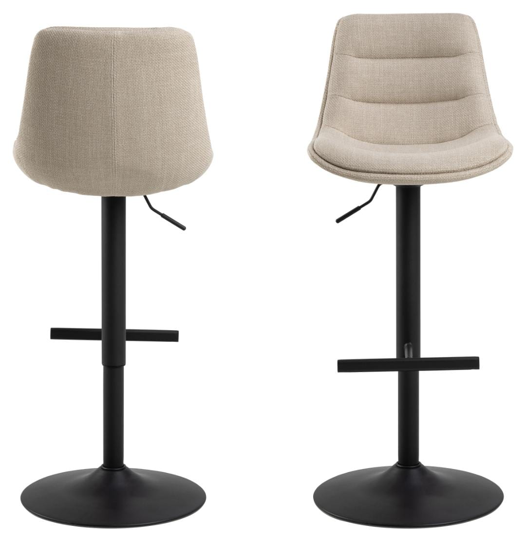 Actona Sgabello da bar in tessuto Adisa Beige
