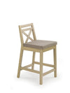 Halmar Sgabello da bar in tessuto Bosley Low Grigio