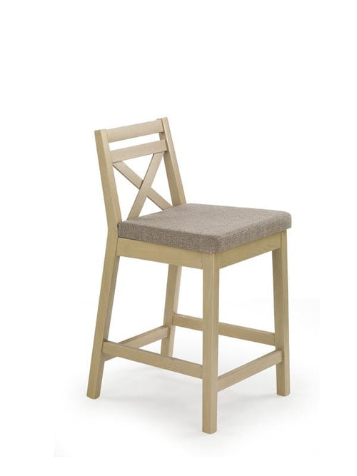 Halmar Sgabello da bar in tessuto Bosley Low Grigio