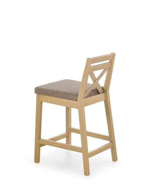 Halmar Sgabello da bar in tessuto Bosley Low Grigio