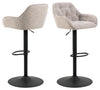 Actona Sgabello da bar in tessuto Brooke 60 Beige
