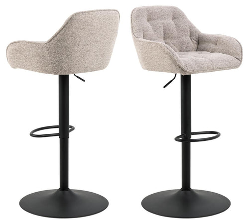 Actona Sgabello da bar in tessuto Brooke 60 Beige