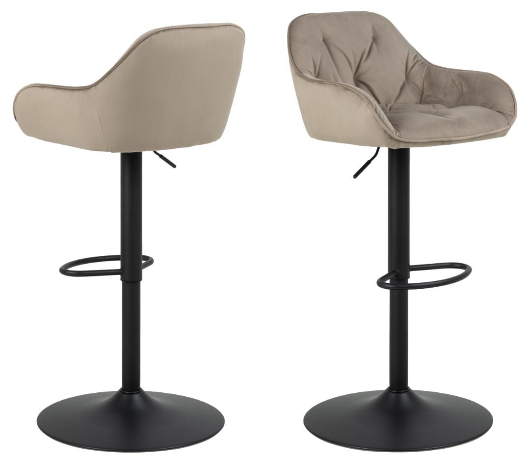 Actona Sgabello da bar in tessuto Brooke 82AC Beige