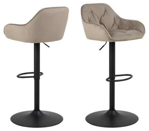 Actona Sgabello da bar in tessuto Brooke 82AC Beige