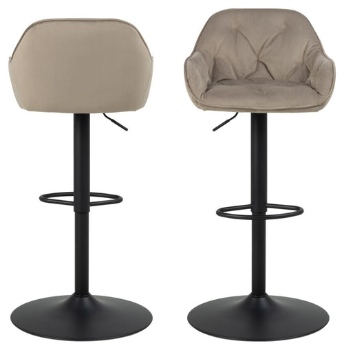 Actona Sgabello da bar in tessuto Brooke 82AC Beige