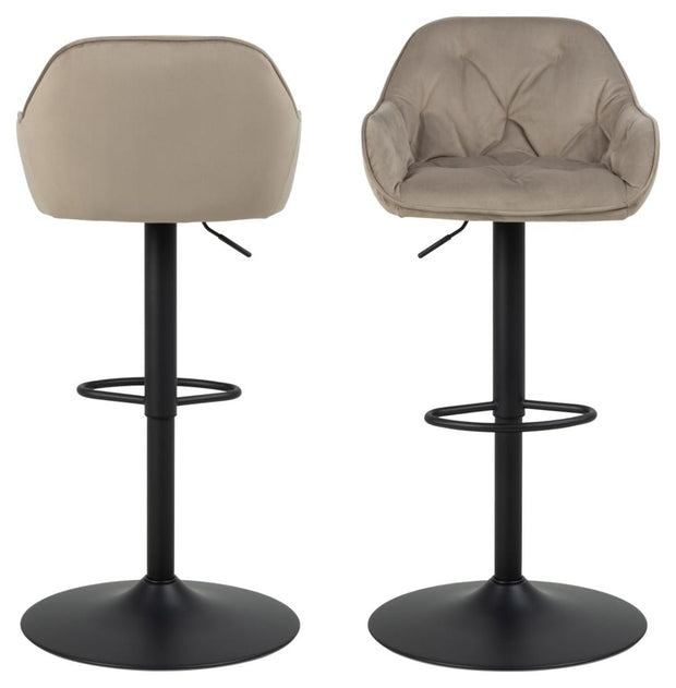 Actona Sgabello da bar in tessuto Brooke 82AC Beige