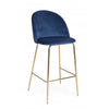 Bizzotto Sgabello da bar in tessuto Carry Blu