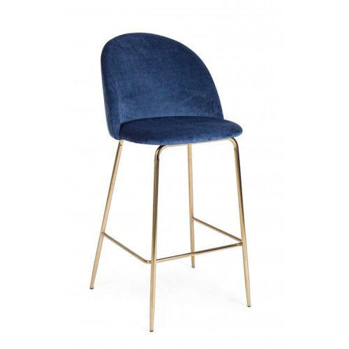 Bizzotto Sgabello da bar in tessuto Carry Blu