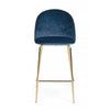 Bizzotto Sgabello da bar in tessuto Carry Blu