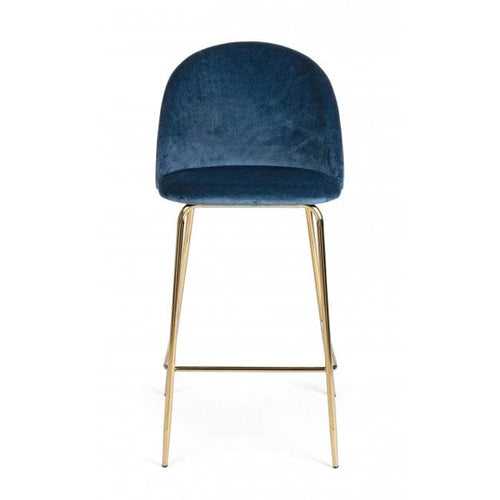 Bizzotto Sgabello da bar in tessuto Carry Blu