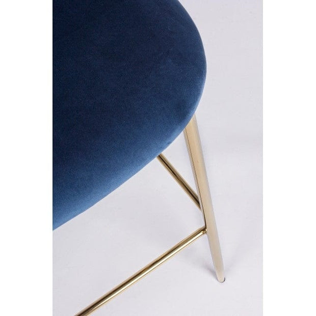 Bizzotto Sgabello da bar in tessuto Carry Blu