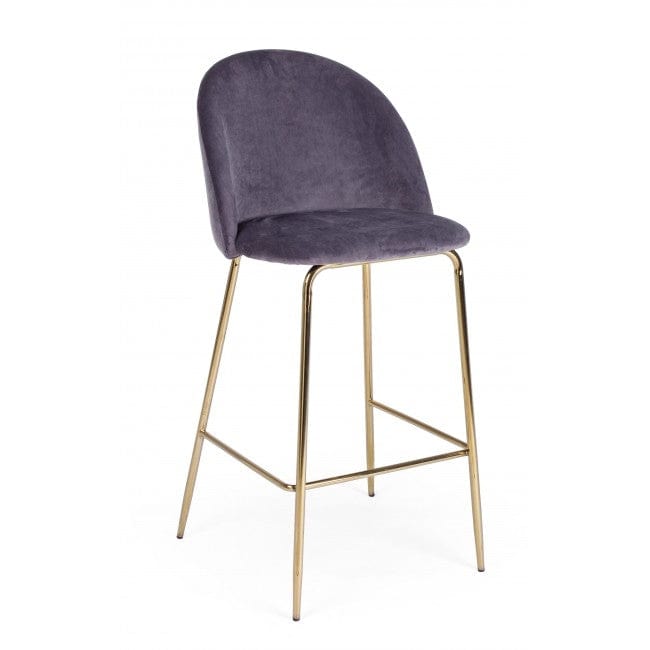 Bizzotto Sgabello da bar in tessuto Carry Grigio