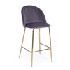 Bizzotto Sgabello da bar in tessuto Carry Grigio