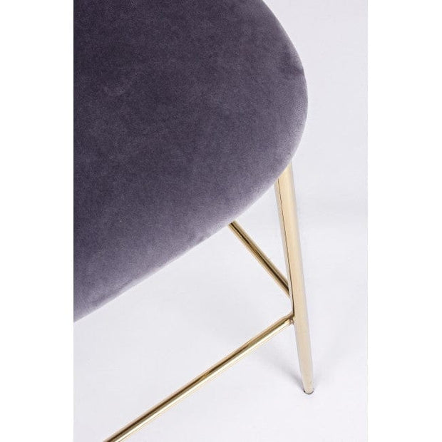 Bizzotto Sgabello da bar in tessuto Carry Grigio