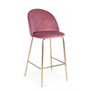 Bizzotto Sgabello da bar in tessuto Carry Rosa