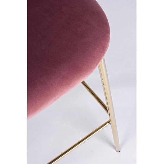 Bizzotto Sgabello da bar in tessuto Carry Rosa
