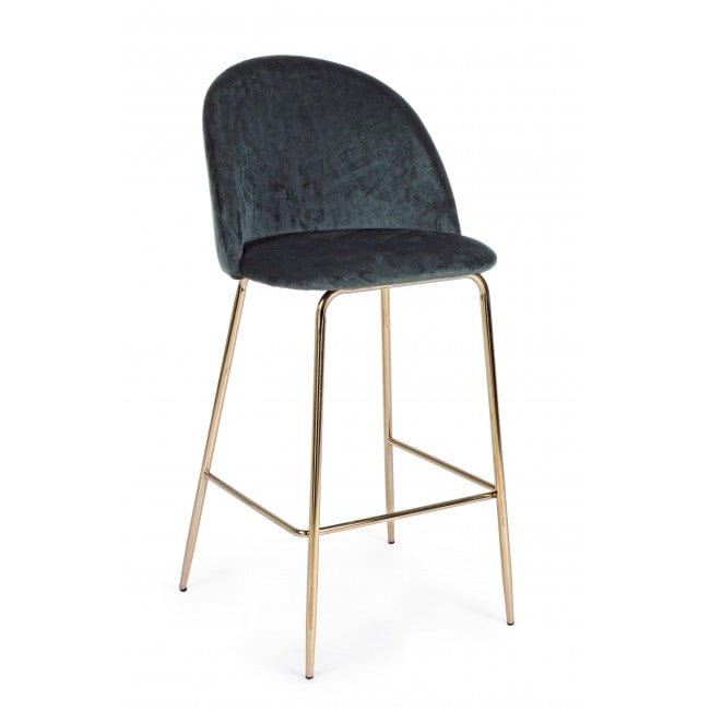 Bizzotto Sgabello da bar in tessuto Carry Verde
