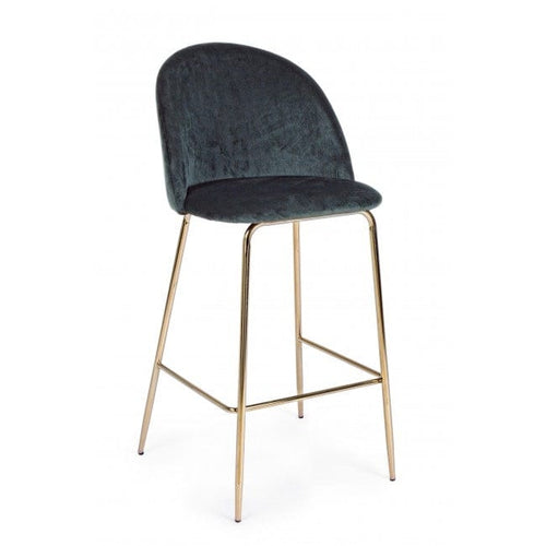 Bizzotto Sgabello da bar in tessuto Carry Verde