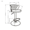 Sgabello da bar in tessuto H109 Crema (3)