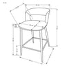 Halmar Sgabello da bar in tessuto H114 Beige