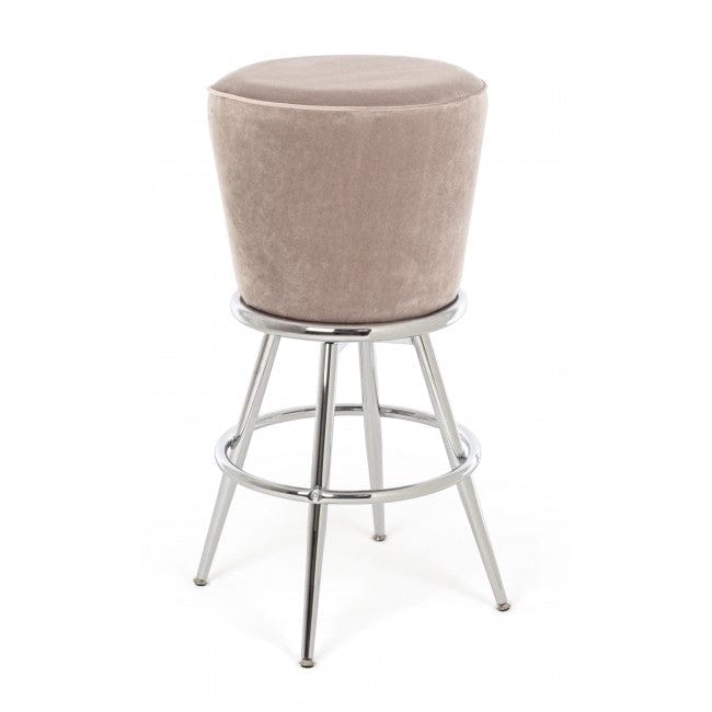 Bizzotto Sgabello da bar in tessuto Margarita Beige