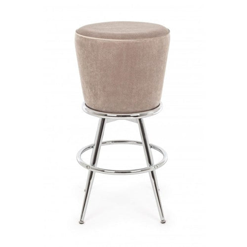 Bizzotto Sgabello da bar in tessuto Margarita Beige