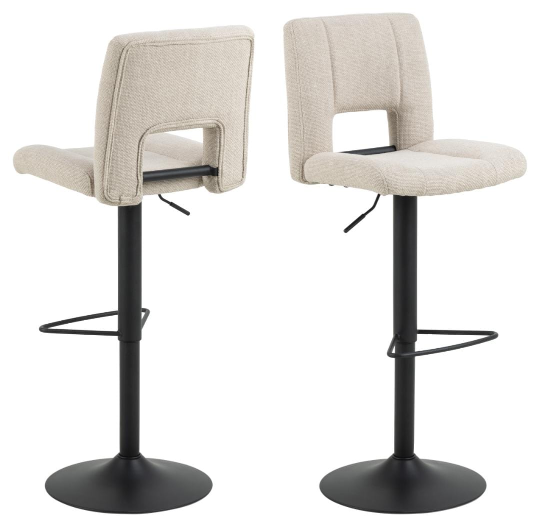 Actona Sgabello da bar in tessuto Sylvia Beige