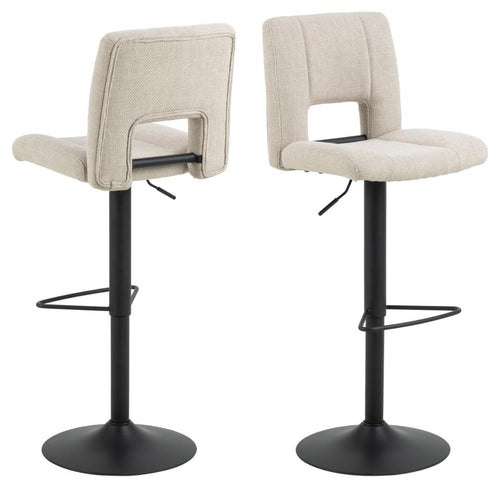 Actona Sgabello da bar in tessuto Sylvia Beige