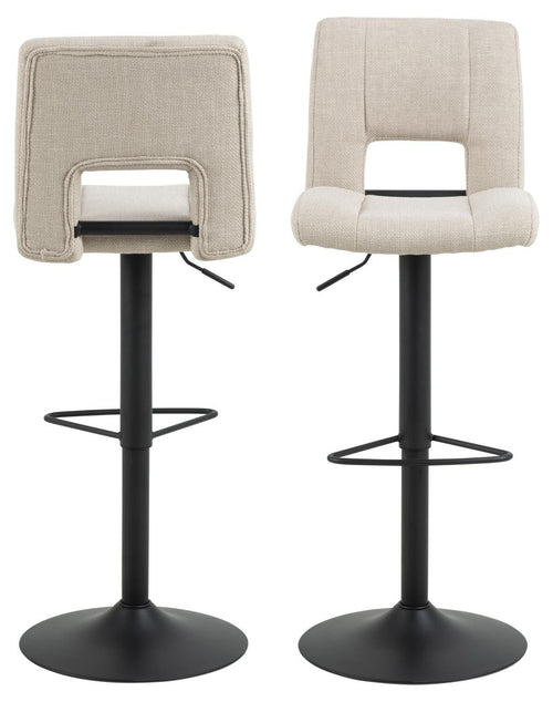Actona Sgabello da bar in tessuto Sylvia Beige