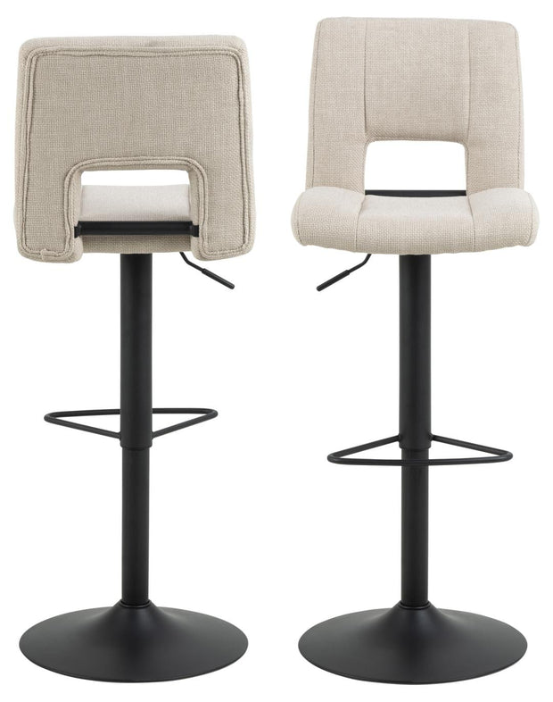 Actona Sgabello da bar in tessuto Sylvia Beige